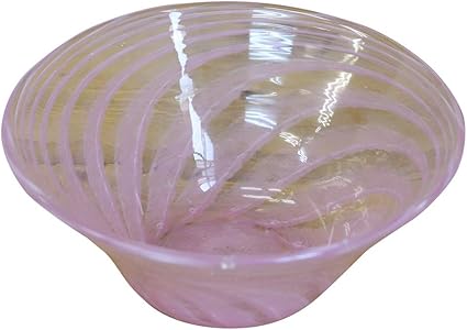 Amazon Co Jp 1個 流球ガラストロピカルフラワーボウル 琉球ガラス 沖縄 ガラスボウル ボウル 鉢 夏食器 器 トロピカル おしゃれ かわいい ピンク ブルー 手作り 手吹き ガラス食器 そうめん ブルー ホーム キッチン