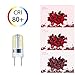 G8 LED Bulb Dimmable 3W Equivalent to T4 JCD Type Bi-Pin G8 Base Halogen Bulb 20W-25W, AC 110-120V Mini G8 Bulb Daylight White 6000K for Under Cabinet Light, Under Counter Kitchen Lighting (10 Pack)