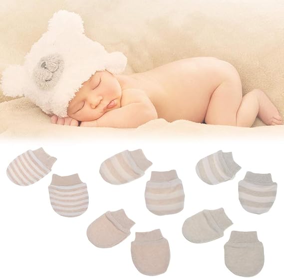 Manyo 1 Paires Moufles Bebe Anti Griffure Gants Coton Biologique Mitaines Scratch De Protection Gants Bebe Nouveau Ne Garcon Fille Bebe Puericulture Accessoires