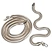 joyliveCY Wedding 925 Silver Plated Jewelry Set Hand Chain Bracelet Necklace 6Mm Width Flat Soft Snake Bone