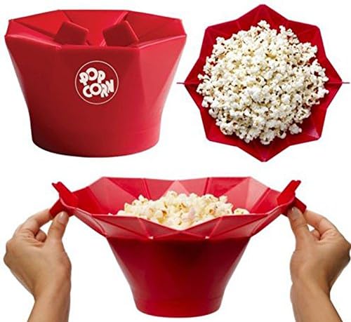 iTrends Microwave Hot Air Popcorn Popper, Silicone Popcorn Maker with FREE ACT II Butter Popcorn, 297gm