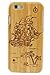 SunSmart Unique Handmade Genuine Natural Wood Wooden Hard bamboo Case Cover for iPhone 6 4.7''(plain sailing)