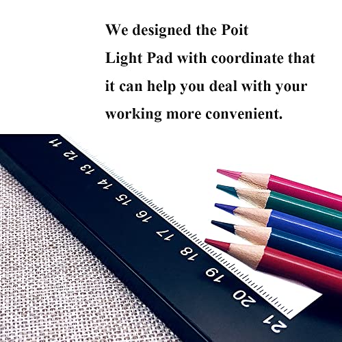 Poit A4 LED Light Mat Tracing Copier Tablet Lamp Box with Dimmable Brightness for Artist Drawing Drawing Anime Template and X-Ray Watching