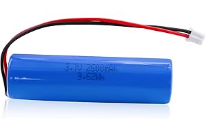 Uxney 3.7V 2600mAh Rechargeable Batteries Lithium ion Battery with PH2.0/2P Connector for DIY Electronics Products, Toys, Lig