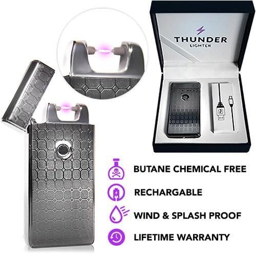 Thunder Lighter Plasma Wave USB Rechargeable Flameless Lighter