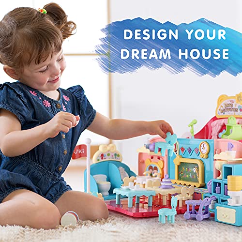 iPlay, iLearn Kids Dollhouse Toy Playset, Girls Pretend Play Doll House