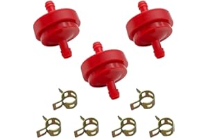 Strongthium Lawn Mower 1/4 Inch ID Inline Gas Fuel Filter Replacement for Briggs Stratton 298090 298090S 298090 394358 394358