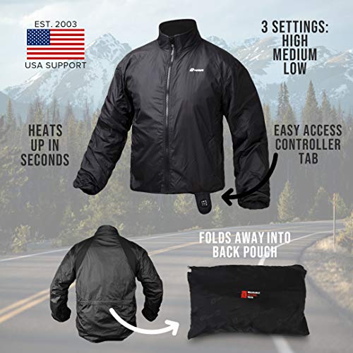 Venture Heat 12V Motorcycle Heated Jacket Liner with Wireless Remote, 7