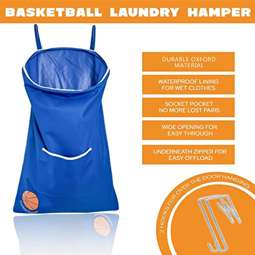 Over the Door Laundry Hamper Basketball Laundry Hamper for Kids Room