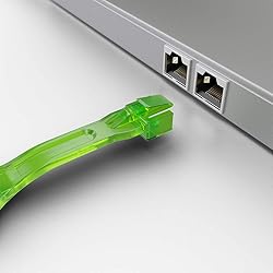 LINDY 10 x RJ-45 Port Blockers with Key - Green