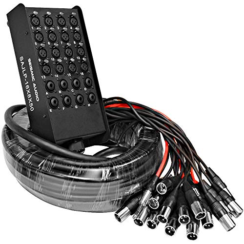 Seismic Audio XLR Low Profile Snake Cable with 4 TRS Returns