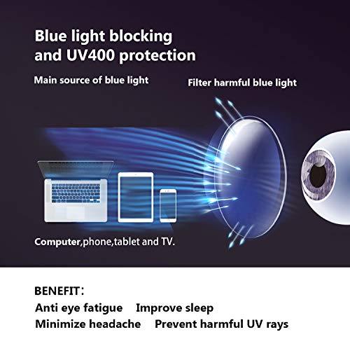 SUPACK Stylish Cat-Eye Blue Light Blocking Glasses, Diamond Cutting Design Frame, Computer Reading/Gaming/TV Eyeglasses for Women-SU201TF