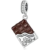 Sweets Candy Charm Bead for Bracelets Original 925 Sterling Silver Birthday Mother's Day Christmas Charms for Pandora's Bracelets Or Necklace Family Mom Wife Sister Gift For Her (Chocolate Pendant)