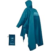 longsinger Rain Poncho for Adult, Waterproof Rain Poncho with Hood and Sleeve, Ideal for Hiking, Hunting, Camping