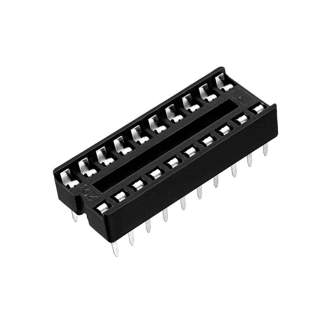 sourcing map 30pcs DIP IC Chip Socket Adaptor 2.54mm Pitch 7.6mm Row Pitch 2 Row 20 Flat Pins Soldering