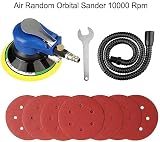 Uten 6" Air Random Orbital Sander Dual Action Pneumatic Palm Sander w/ Speed view 7