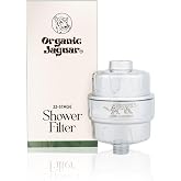 Organic Jaguar Shower Filter, 22 Stage Water Shower Head Filter For Hard Water, Heavy Metals, Chlorine &amp; Impurities, Supports Hair and Skin Health &amp; Hydration, Easy Installation, Long Lasting, Chrome