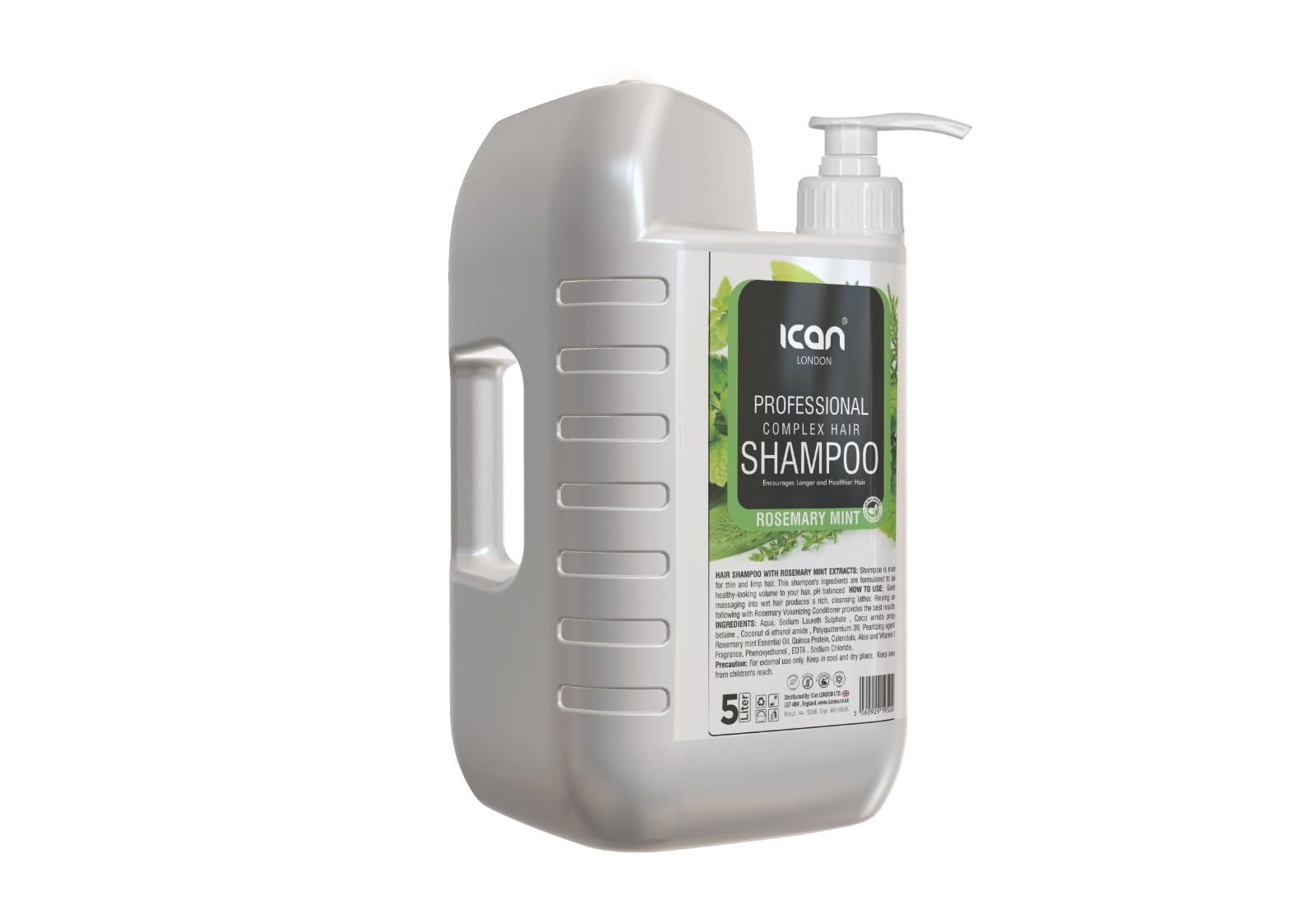 Ican London Salon Formula Rosemary Mint Shampoo, 5 Litres