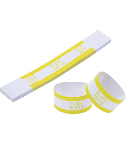 Bill Wrappers, Money Bands 4 Reels Money Strapping Bands - 0.71