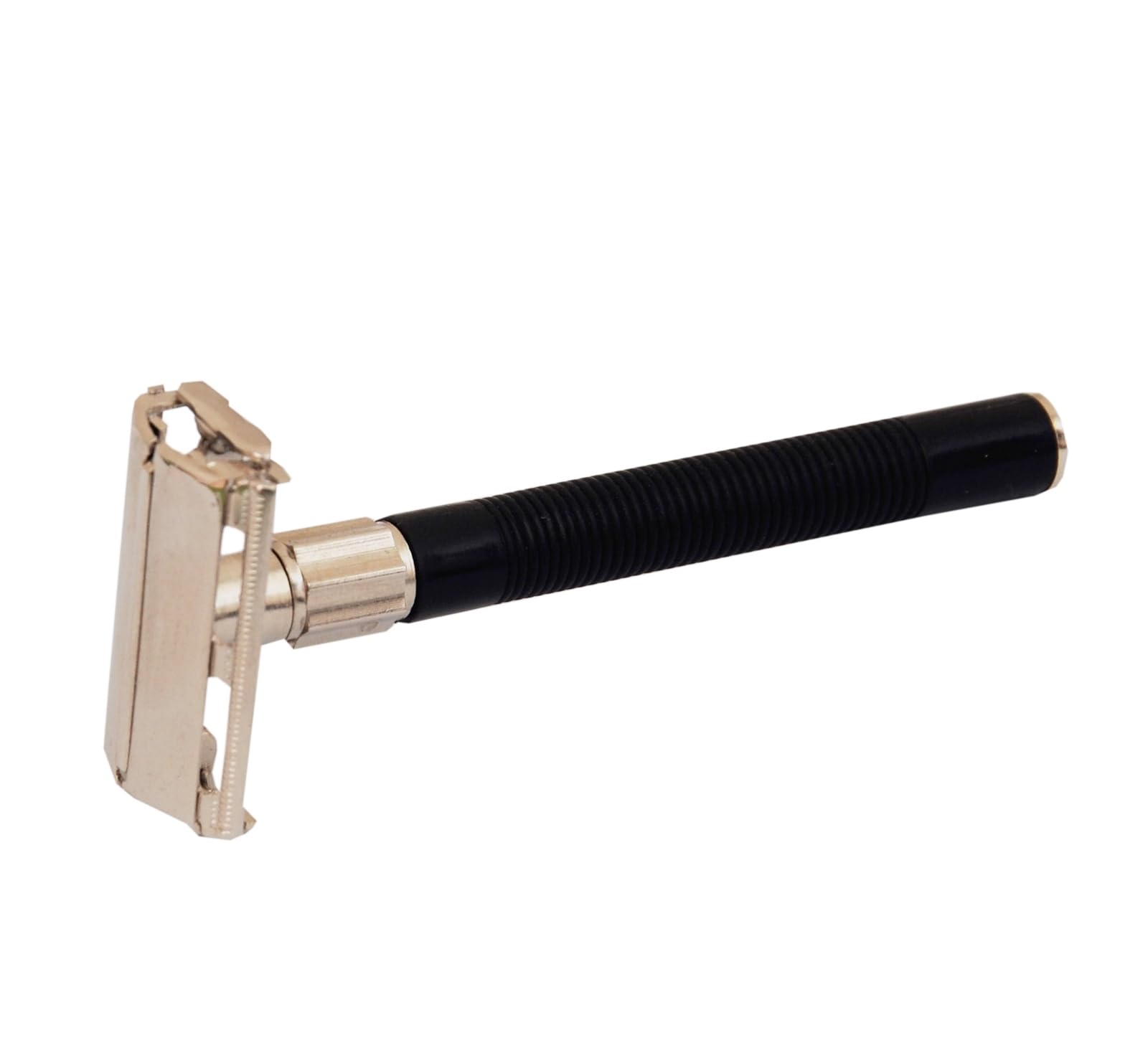 SS Instrumentx Premium Double Edge Safety Razor Single Blade Metal Reusable Stainless Steel Safety Razor For Men & Women Comes with a Leather Pouch (Black)