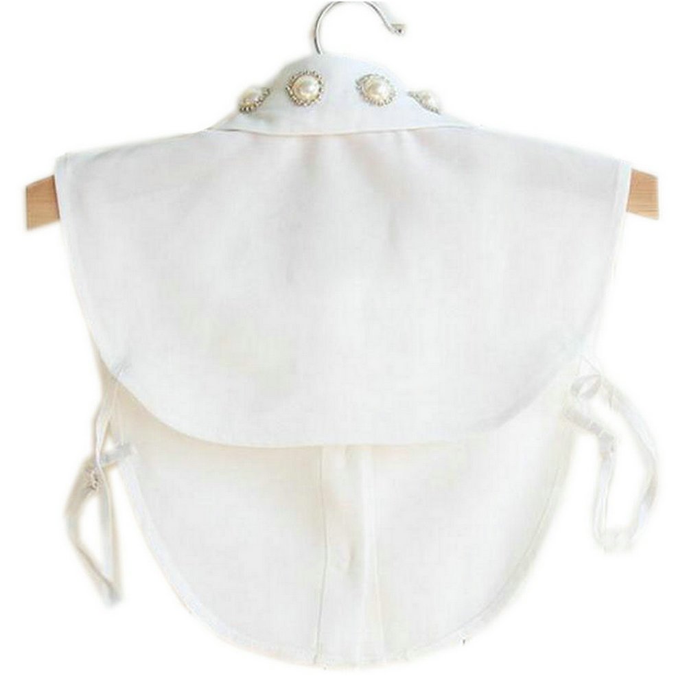 Joyci Stylish Pearl Peter Pan Fake Collar Detachable Shirt Dickey False Collar