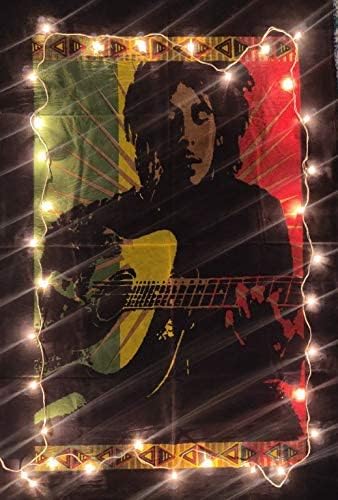 AVA Collections The BOB MARLEY Guitar Playing Bohemian Boho Wall Hanging Tapestry Cotton Dorm Wall Decor Poster Size 40x30 Inches (1)