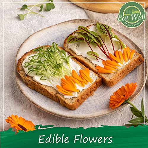 Eat Well Dried Calendula Flowers for Loose Leaf Tea 4 oz, Fragrant