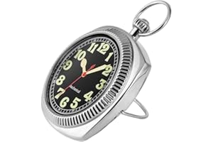 WHODOIT Uncovered Men's Mechanical Pocket Watch with Chain, Uncovered Roman Design Dial Chain Mechanical Pocket Watches for Men