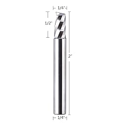 SpeTool 5PCS Single Flute End Mill Set with 1/4