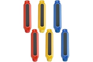 Magnetic Chalk Holder, 6 Pcs Colored Adjustable Chalk Clip with Magnet for School, Office, Teacher(3 Colors）