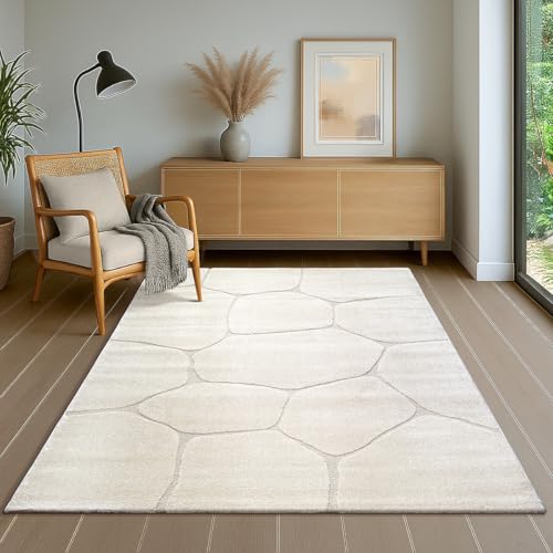 the carpet Everest - Moderner Kurzflor Teppich Hoch-Tief-Struktur, 3D-Effekt, weiche Oberfläche und hohe Flordichte, ideal für Wohnzimmer & Schlafzimm
