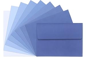 INDIGOCASE 18-Pack Indigo Blue 5x7 Envelopes Self Seal A7 Envelopes, Gradient Colored Envelopes, Fade Out Indigo Blue Envelopes, 5x7 Mailing Envelopes for Invitations, Letters, Photos, Thank You Cards, Wedding