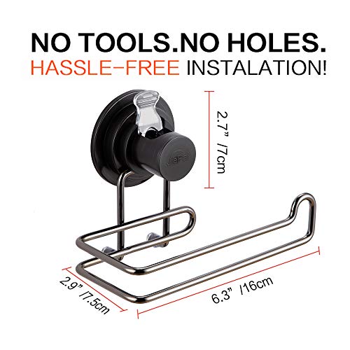 JiePai Vacuum Suction Cup Toilet Paper Holder Removable Bracket Wall