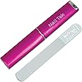 Nail Tek Crystal File - Glass Nail File with Case, Durable & Gentle for Natural Nails, Travel-Friendly Design, Fuchsia, Mini 3"