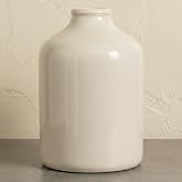 Sunddo Beige Ceramic Vase, 8 Inch | Boho Vases for Home Decor, Modern Minimalist Decorative, Centerpieces, Coffee Table, Windowsill, Shelf Decor