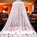Elegant Lace Bed Canopy Mosquito Net White by GREEN FABWOOD