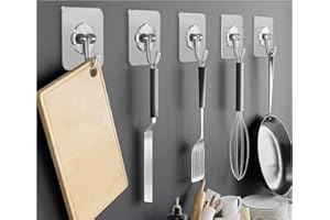 10pcs Strong Adhesive Wall Hooks, Transparent, Easy Install Self-Adhesive Wall Hangers, Ideal for Bathroom, Kitchen and Home 