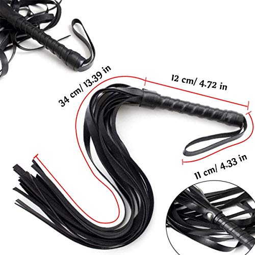 Black Adjustable Handcuffs with Whip Tassels - Thumbnail 4