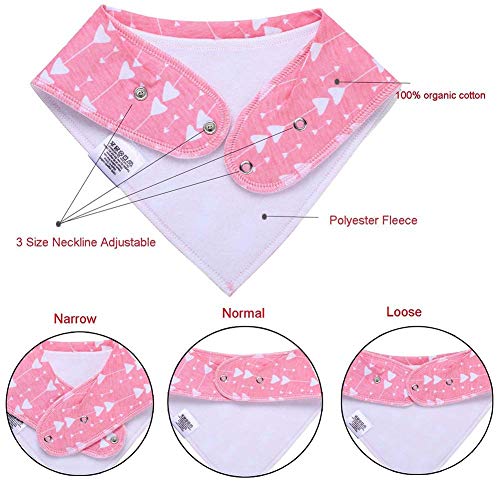 Baby Bandana Drool Bibs Unisex for Teething and Drooling - Super Soft Absorbent Cotton Bibs,Teething Toys Set Toddler Baby Shower Gift for Boys & Girls (8 Pack -2)