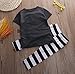 Magical Baby Little Girls You can Call me Queen bee T-Shirt and Striped Pants Outfit (80(6-12M)) Gray