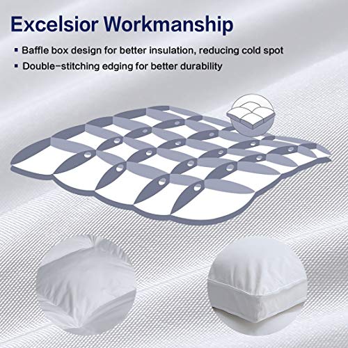 FAIRYLAND Luxurious Siberian Goose Down Comforter King Size Winter