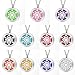 HOUSWEETY Aromatherapy Essential Oil Diffuser Necklace-Stainless Steel Snowflake Locket Pendant,11 Refill Pads (Non-Engraving)