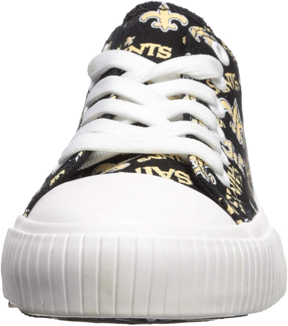 FOCO NFL Womens Low Top Repeat Print Canvas Shoe: New Orleans Saint : Clothing