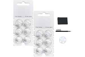 AIERTING Click Dome 8mm Open for Connexx,Siemens,Signia and Rexton RIC Hearing Aids with Cleaning Brush Tools (8MM)