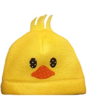 Jacqui's Unisex Baby Yellow Fleece Duck Hat