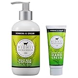 Dionis Goat Milk Body Lotion and Hand Cream 2 Piece Gift Set - Verbena & Cream