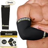 Cross Sports Compression Copper Elbow Sleeve, Best Recovery Brace for Men and Women, GUARANTEED Highest Copper Content, Great Support For Workouts, Golfers And Tennis Elbow, Arthritis, Tendonitis