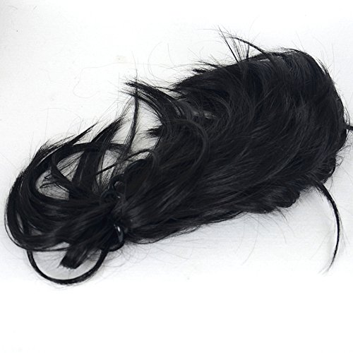 Lydell Adjustable Messy Style Ponytail Hair Extension Synthetic Hair-Piece with Jaw Claw Amzing Shape For You (1# Black)