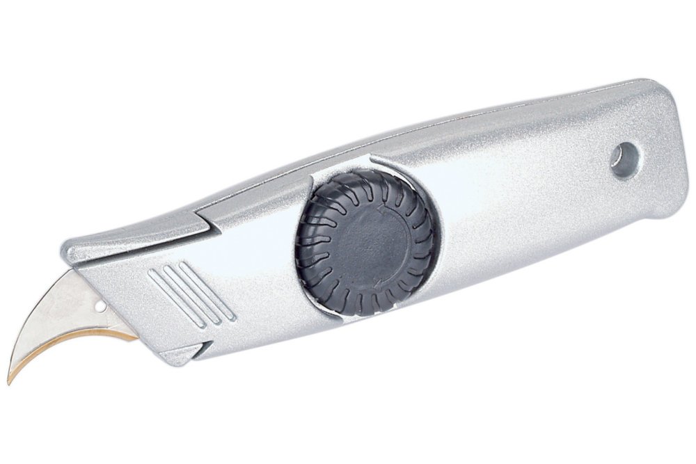 wolfcraft Multi-Purpose Fixed-Blade Knife with Crescent-Shaped Blades I 4149000 I Multi-Purpose Knife with Professional Crescent-Shaped Blade for Heavy-Duty Cutting tasks