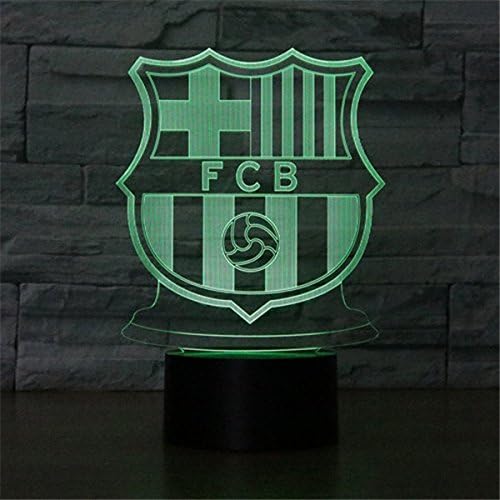 Single Display Board-FC Barcelona The 3D Light Serie Home Decor Night Lamp For Kid Bed Room, Party Atmosphere. Can Output 7Colors Remote Control Nightlight Base Can Attach Diffierent 3D Display Borard